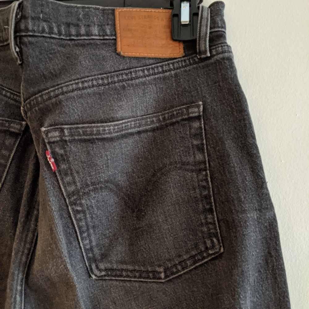 Levi's Ribcage Straight Jeans - Dark Grey/Black